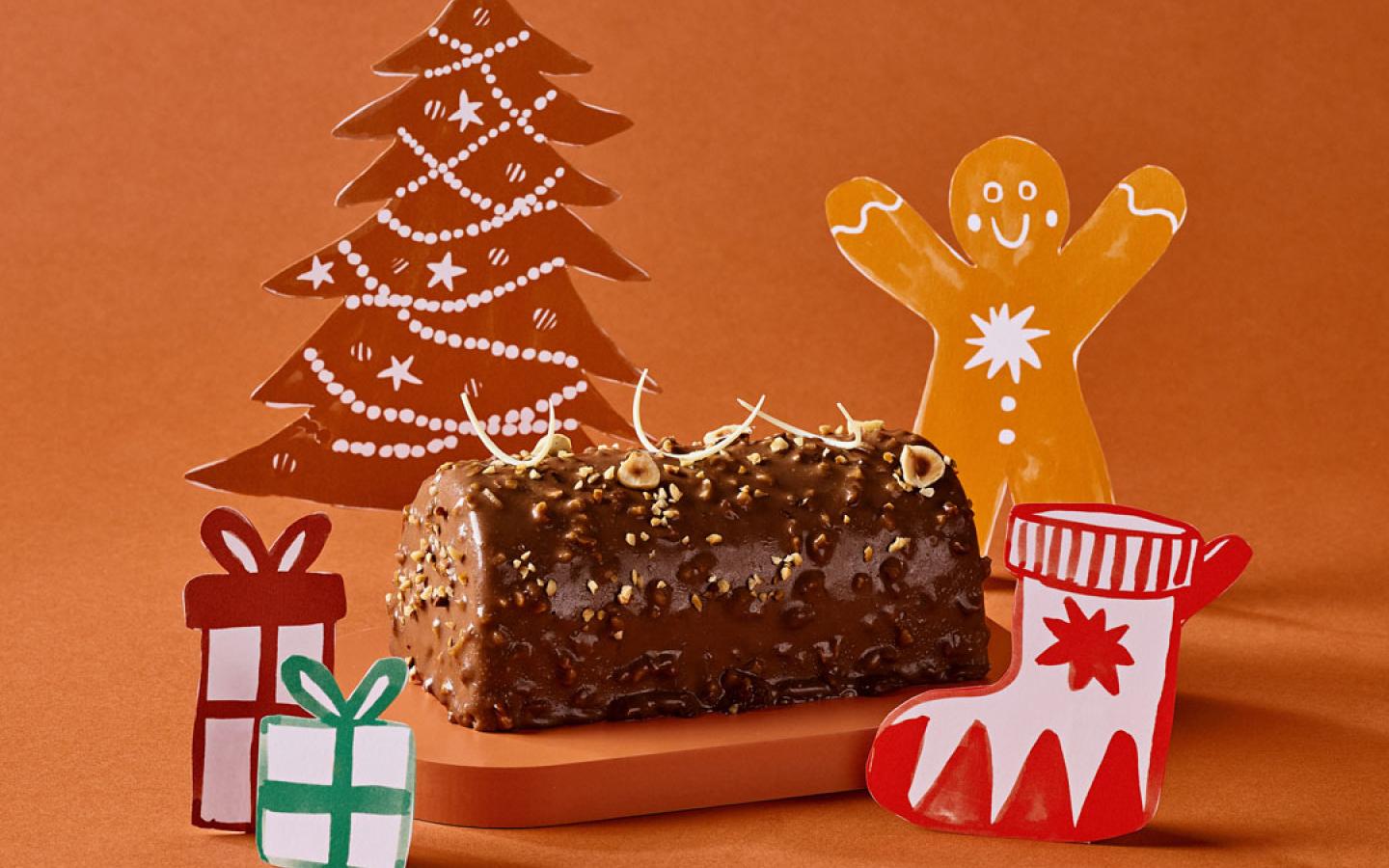 Bûche de noël praliné