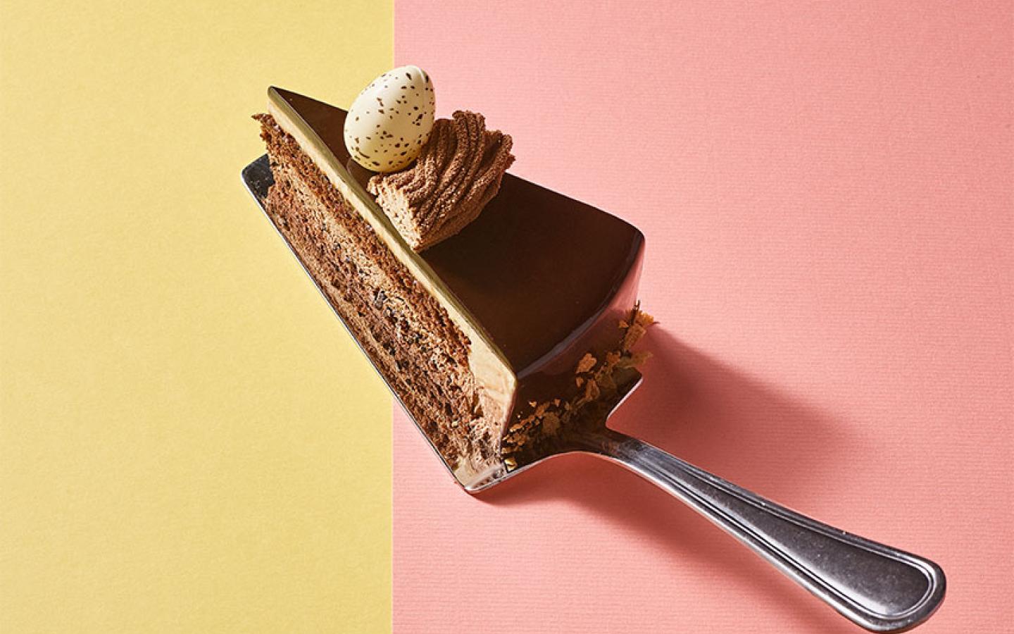 Part de gâteau de Pâquess